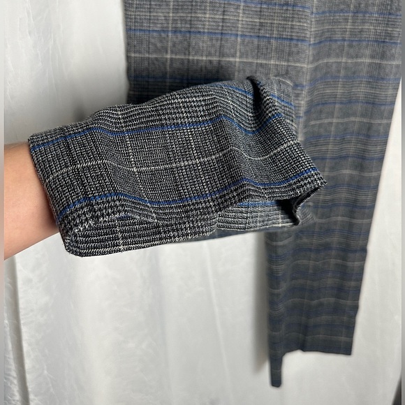 Kasper Relaxed Fit Tailored Pants Small Blue & Gray Plaid Pull On Elastic Waist - Picture 11 of 17